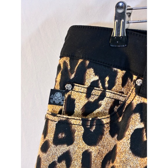 TRIPP NYC Leopard Print Black Trim Pants Size 16 Punk Dark Goth Alternative Y2K - Picture 7 of 16